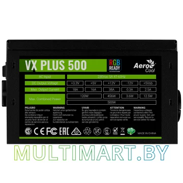 Блок питания AeroCool VX-500 Plus RGB 500W картинка 3